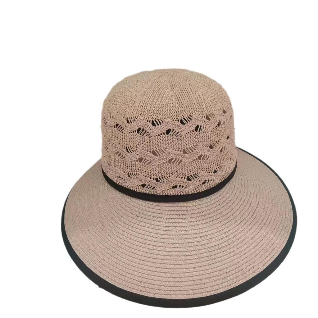 Women's Luxury Large Brim Sun Protection Straw Hat for Summer Beach Vacations