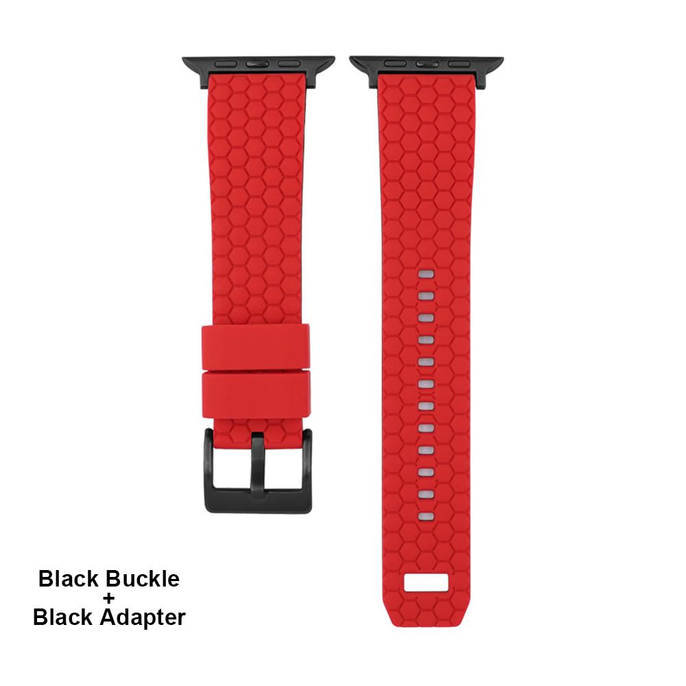 Honeycomb Texture Silicone Strap For Apple Watch Band 45mm 44mm 41mm 40mm 42mm Bracelet For iWatch Series 7 6 SE 5 4 3 Watchband