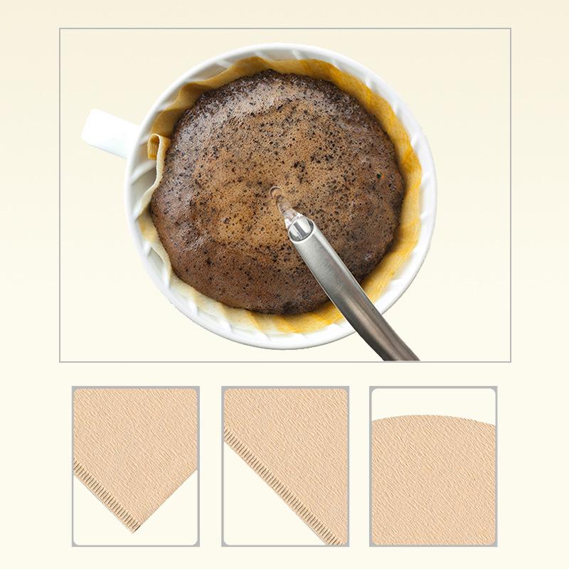 Premium Cone-Shaped Disposable Coffee Filters, Food Grade, Compatible with V60 for 1-4 Servings.