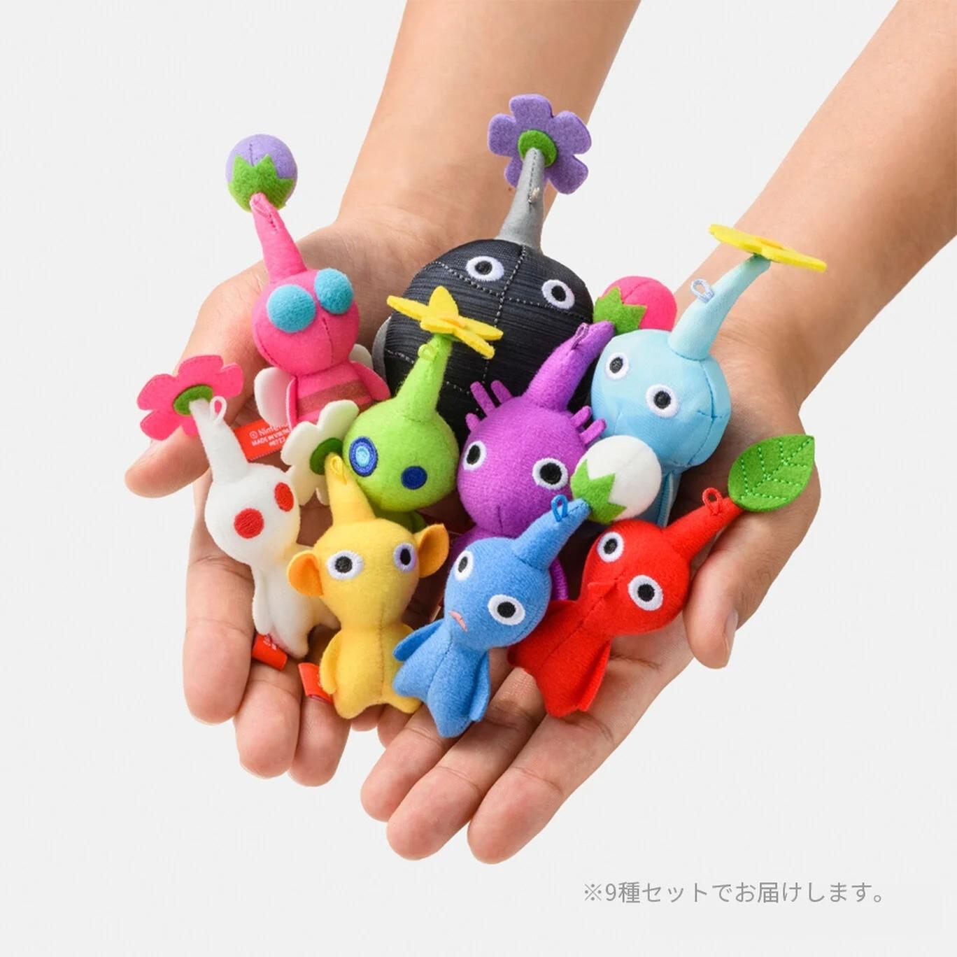 Nintendo TOKYO Pikmin Plush Keychain 9 Types Set Full Complete Mascot Charm