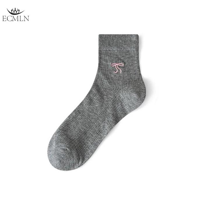 Women's Socks New Style Pure Color Sweet Lolita Socks Bow Socks Thin Cotton Mesh Socks