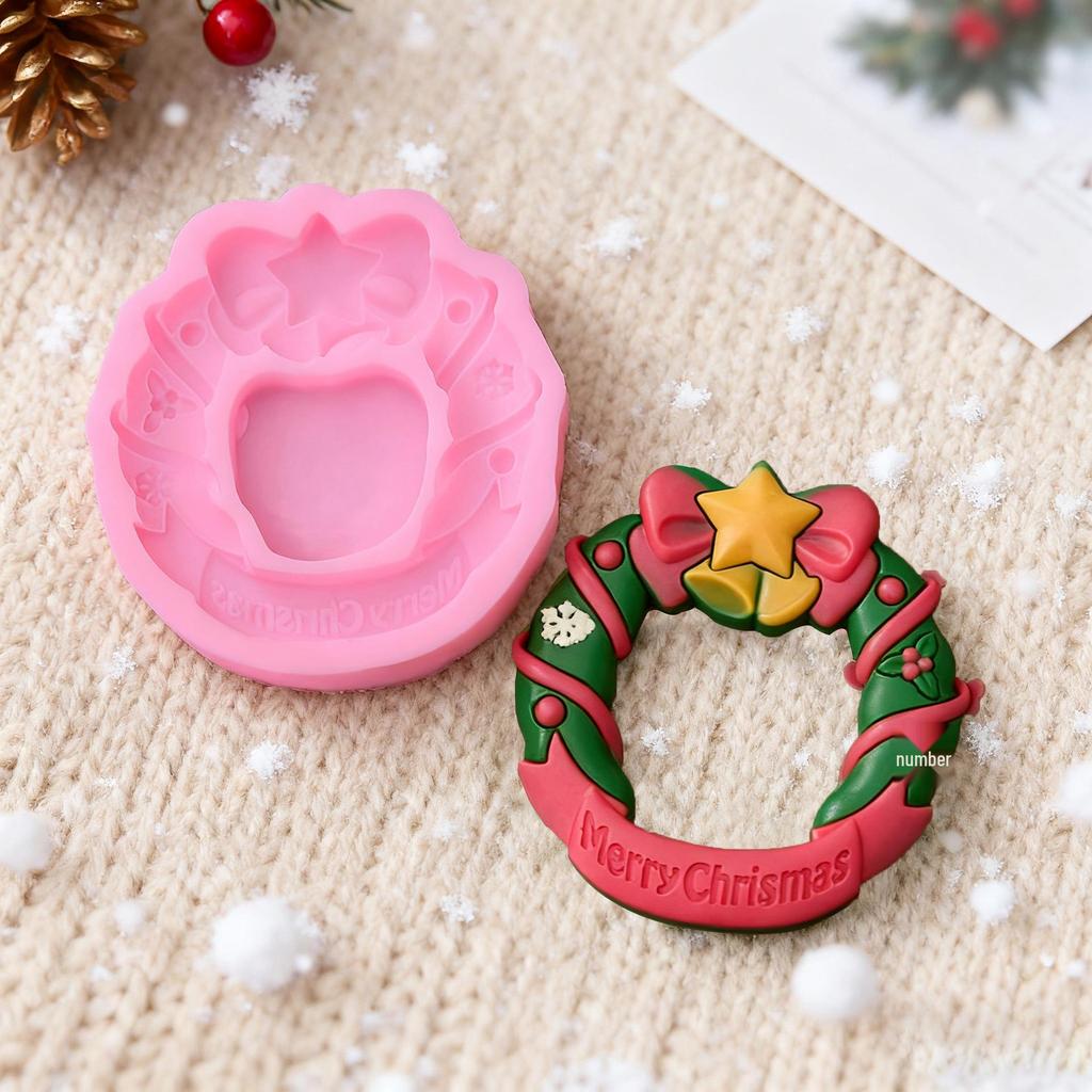 2025 Christmas Cartoon Snowman Tree Merry Christmas Silicone Cake Mold