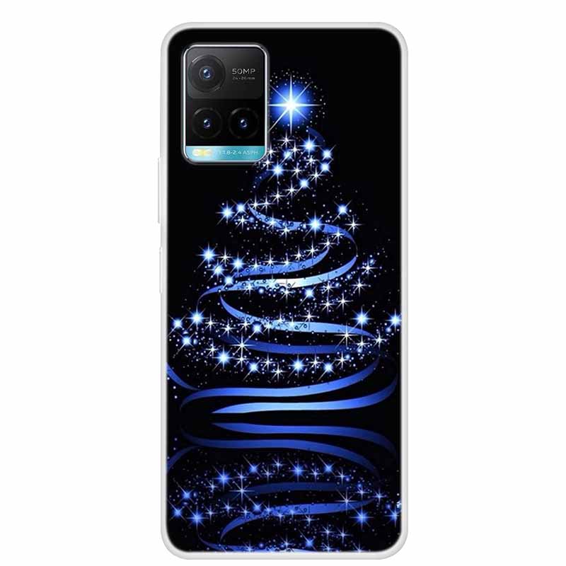 Christmas For Vivo Y21s Case TPU Soft Silicone Back Cover Case For Vivo Y21s V2110 Shockproof Coque VivoY21s Shell Cartoon Funda