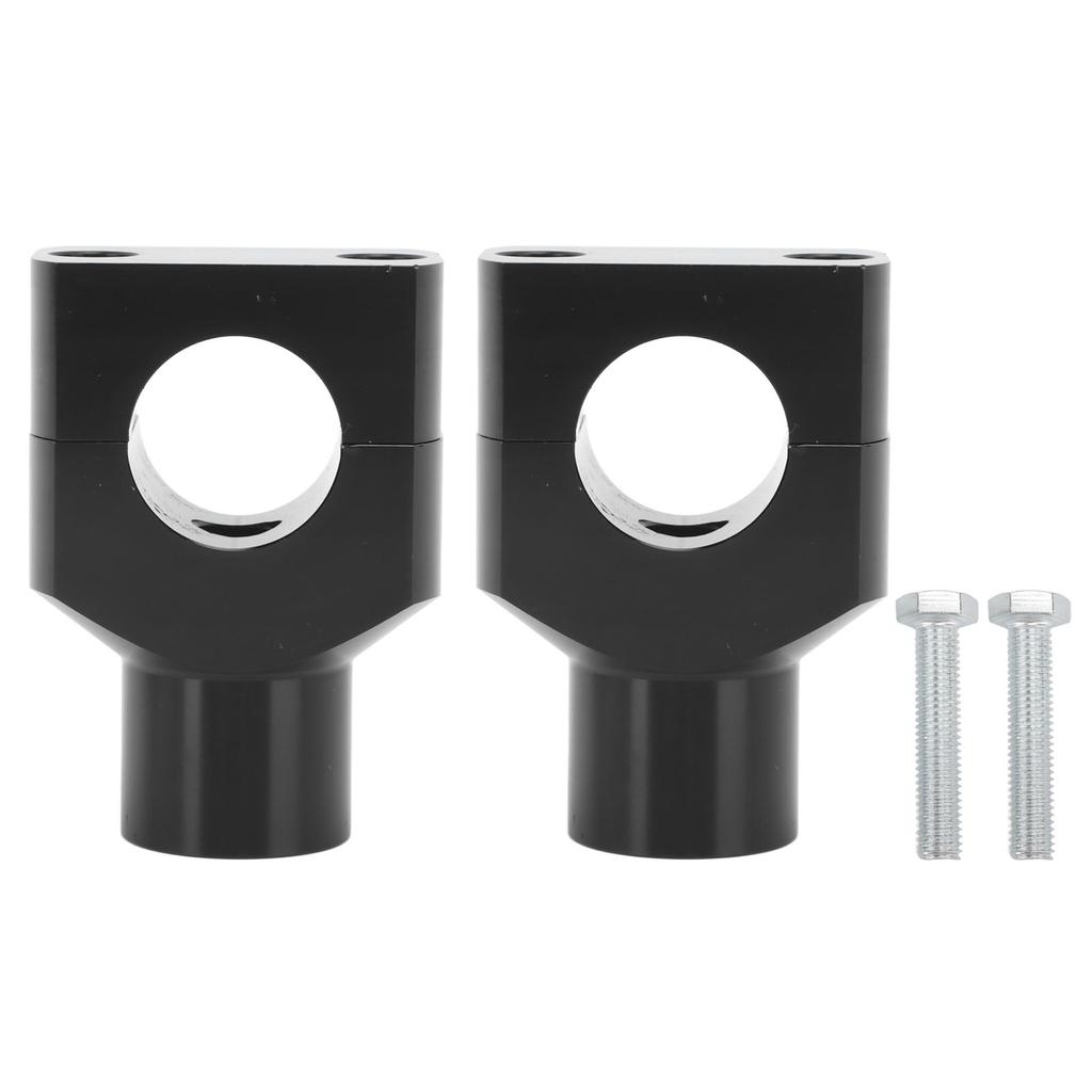 Motorcycle Handlebar Bracket Clamps Metal Riser Mount for 25mm Diameter Handlebars Motorcycle Electric Vehicles Black