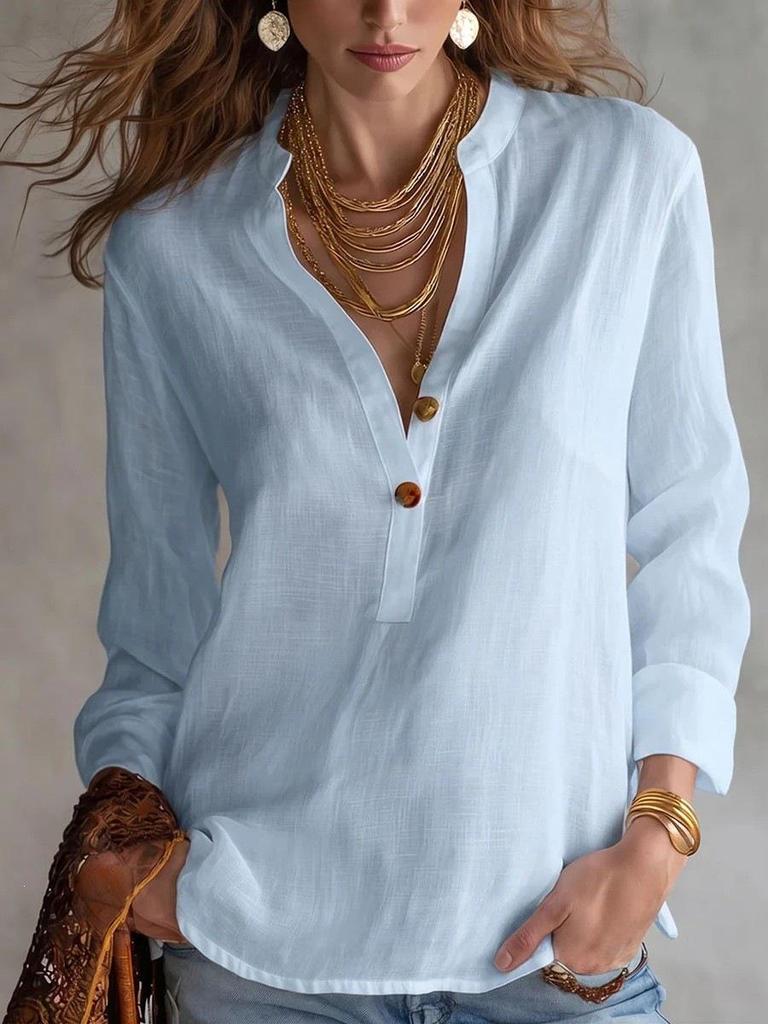 2026 Summer Women's Solid Color Fashion Button Top