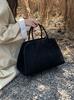 Fashion Faux Suede Tote for Women - Large Capacity Crossbody Shoulder Bag for Winter