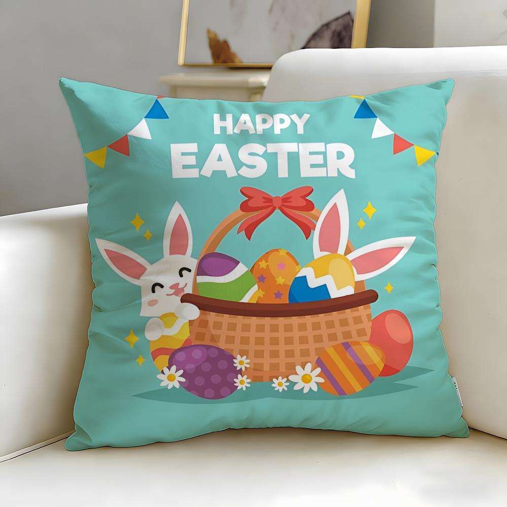 Holiday Easter Cushion Cover Soft & Easy-Wash Pillow Case – Versatile For Couch, Bed, Travel And Office