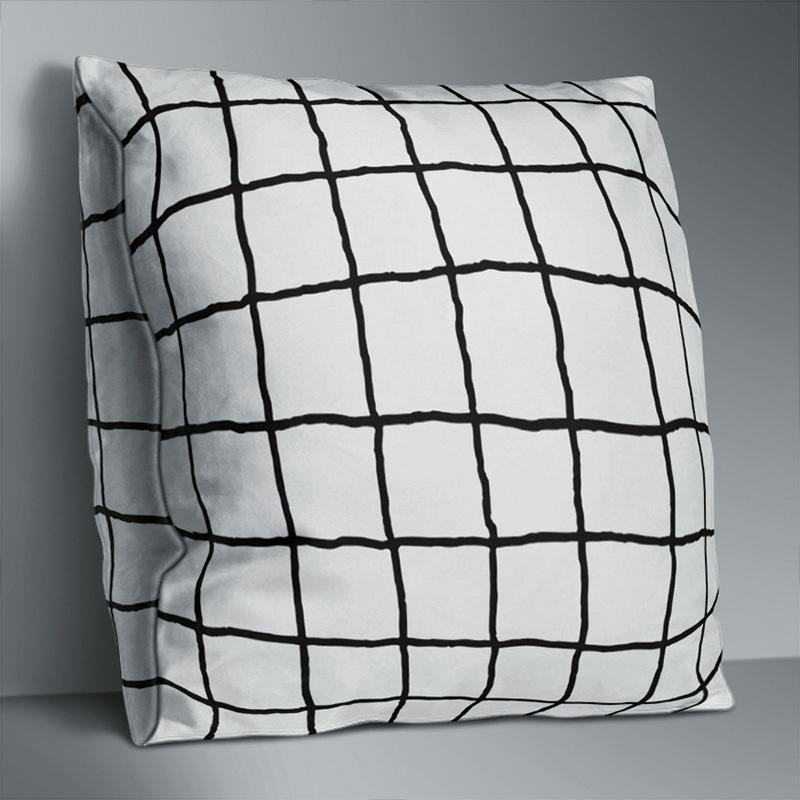 

Simple Pattern Office Pillow Double-sided Sofa Pillow Case Polyester Pillow Case 45Cm without pillow core