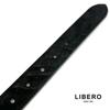 LIBERO Made in Japan Elephant Leather x Himeji Leather Pinhole Belt ls-252 (Black)