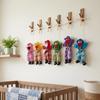 Colorful Handmade Wooden Clown String Puppet Toy for Parent-Child Interaction