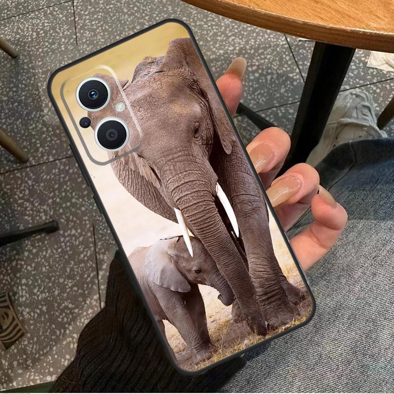 Elephant Baby Nature For OPPO Reno 11F 12F 13F 14F 8T 10 11 12 13 14 Pro 8 7 Lite OPPO Find X8 X6 X5 X9 Pro Case