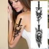 3pcs Temporary Tattoo Sword Tattoos Realistic Temporary Tattoos Skull Tattoos Waterproof Long-lasting Body Stickers For Women