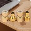 2pcs Aluminum Garden Hose Connector Set Quick Connect 4/6 Inch Tap Fitting for Water Pipe Systems