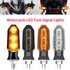 Motorcycle LED Turn Signal Lights 8mm Mini Flashing Light For Honda CBR500R CBR650F CB500X CRF250L MSX125 12V Moto Indicator