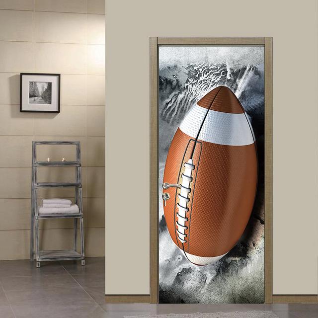 Spray Pattern DIY Door Wall Stickers Home Decor Living Room Children Room Porch Removable Waterproof Self-adhesive Wall Paster
