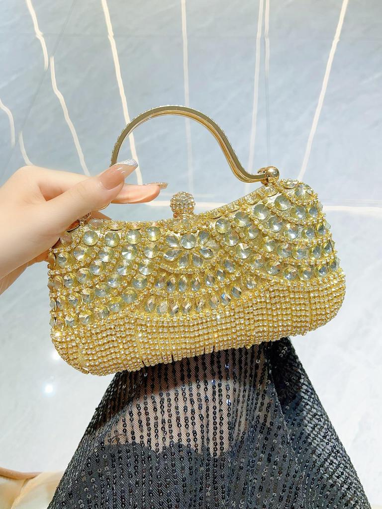 Elegant Diamond Tassel Clutch: Perfect for Evening, Birthday, Wedding, and Banquet Events