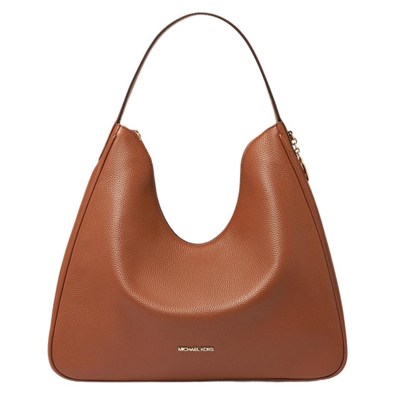 Michael Kors MK Nayla Lazy Style Logo Print Faux Leather Shoulder Bag Medium Women shoulder bag Brown 35F5G5ZL6L-230 Basic Set (Bag+Dust Bag)