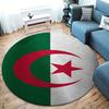 Algeria National Football Team Round Area Rug,Carpet Rug for Living Room Bedroom Sofa Playroom Decor,Non-slip Floor Mat