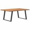 VidaXL Dining Table Light Brown Solid Oak Wood, Kitchen Table, Restaurant Table, Office Desk, Dining Table, 3304944