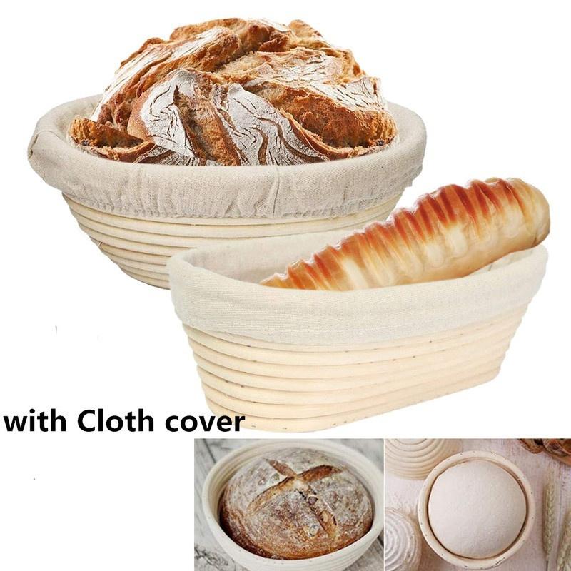 Round /Oval Bread Fermentation Natural  Rattan Basket Country Bread Baguette Dough Mass Proofing Tasting Proving Baskets BakerySupplies