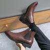2026Fashion Shoes British Style Outdoor Shoes Men's Pointed Toe Boots High - Top Leather Casual Business Formal Office Footwear
