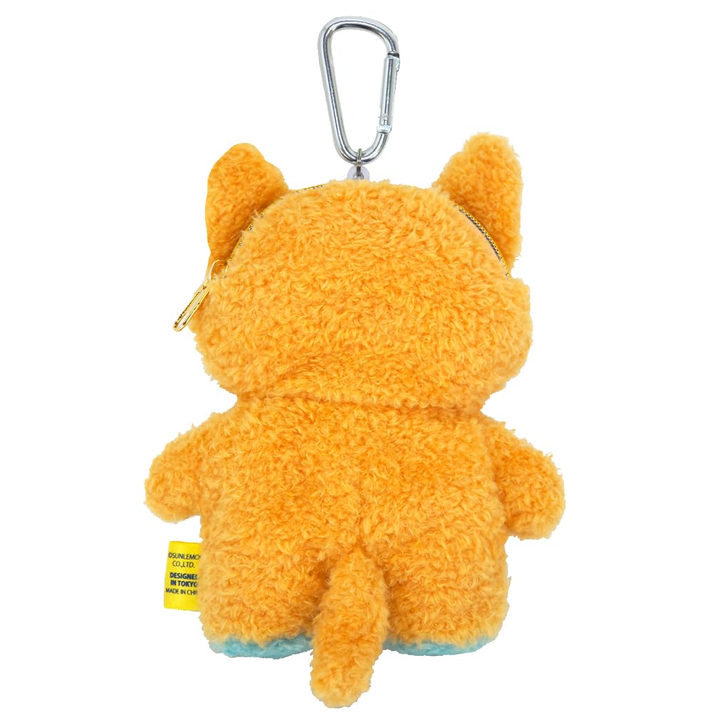 SunLemon Fuwa Fuwatatton Pass Fox 12 X 5 X 19 for Miscellaneous IC and Small with Carabiner and Reel Animal Pouch, Design, BR, Cm, Goods, Cards,