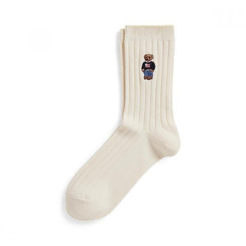 Polo Ralph Lauren Men S Crew SockS Rib Cotton Blend Polo Bear ONE