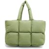 Puffy Tote Bag for Women Large Quilted Puffer Cloud Handbags Lightweight Soft Trendy Shoulder Satchel