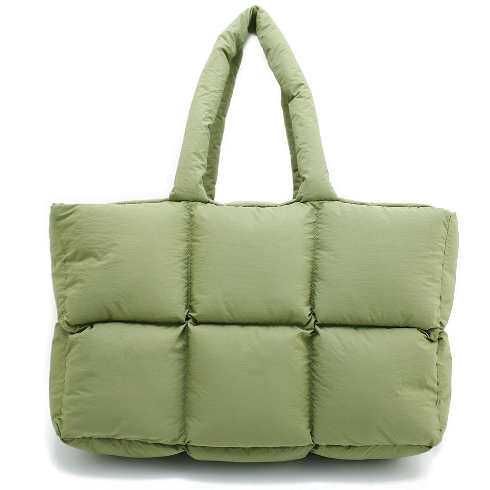 Puffy Tote Bag for Women Large Quilted Puffer Cloud Handbags Lightweight Soft Trendy Shoulder Satchel