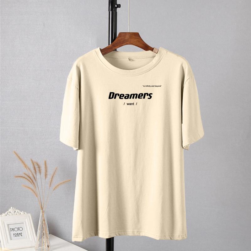 Shellsuning Tricouri supradimensionate cu litere imprimate pentru femei, vară, ocazional, largi, vintage, moale, de bază, haine de cuplu feminin, topuri Harajuku la modă