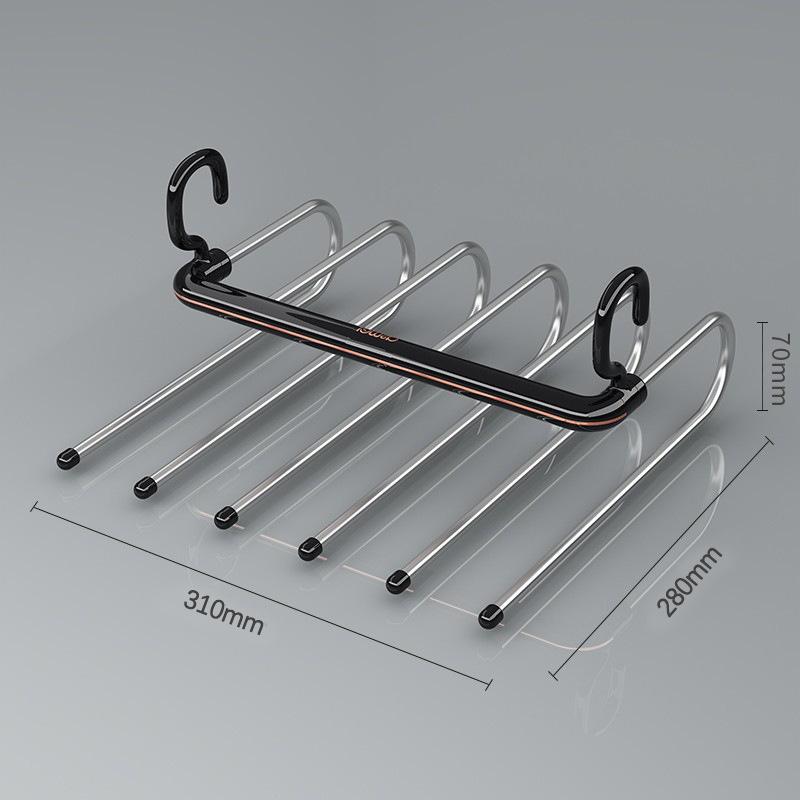 

Складная вешалка для брюк, Домашняя вешалка для брюк и пиджаков, Многослойная вешалка для подвешивания брюк, Бесшовная и противоскользящая чудо-вешалка для хранения брюк