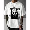 European Sizes Men's Print T-Shirt Short Sleeve Top Breathable for Concerts Casual Streetwear Soft Round Neck Shirt Suitable for Men