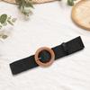 Aesthetic Buckle Belt for Women Crochet Wide Belt Simple Bohemian Waistband for Dresses Eye Catching Waist Accessories