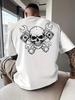 Skull Crossed Wrenches Biker Culture Unisexs T Shirt Fitness Sports Cotton Tee Casual Summer Spring Loose Top Streetwear
