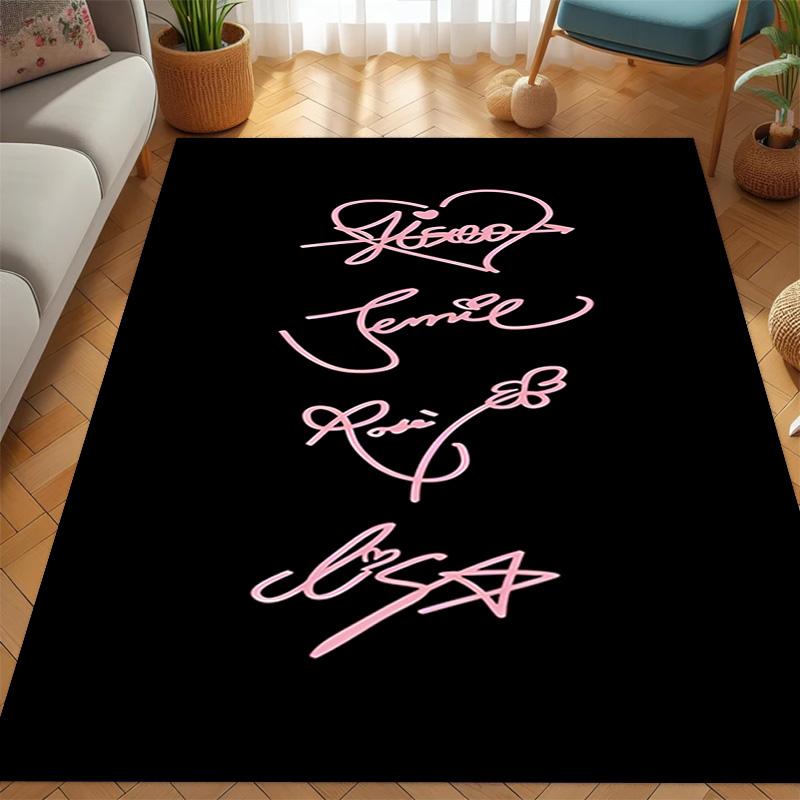 Black Pink Domination carpet Suitable for all seasons floor mats Fashion Office chair cushion Art