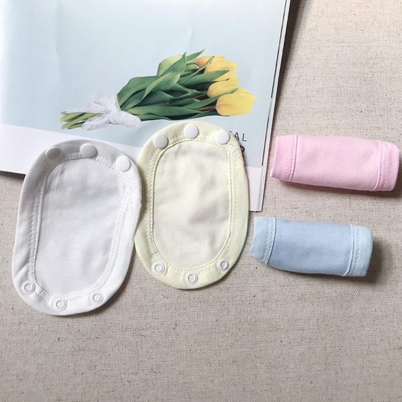 Set of 4pcs T3 Diaper Crotch Part Extender for Infant Clothing Gentle Stretchable Cotton Adjustable Extension Sheet