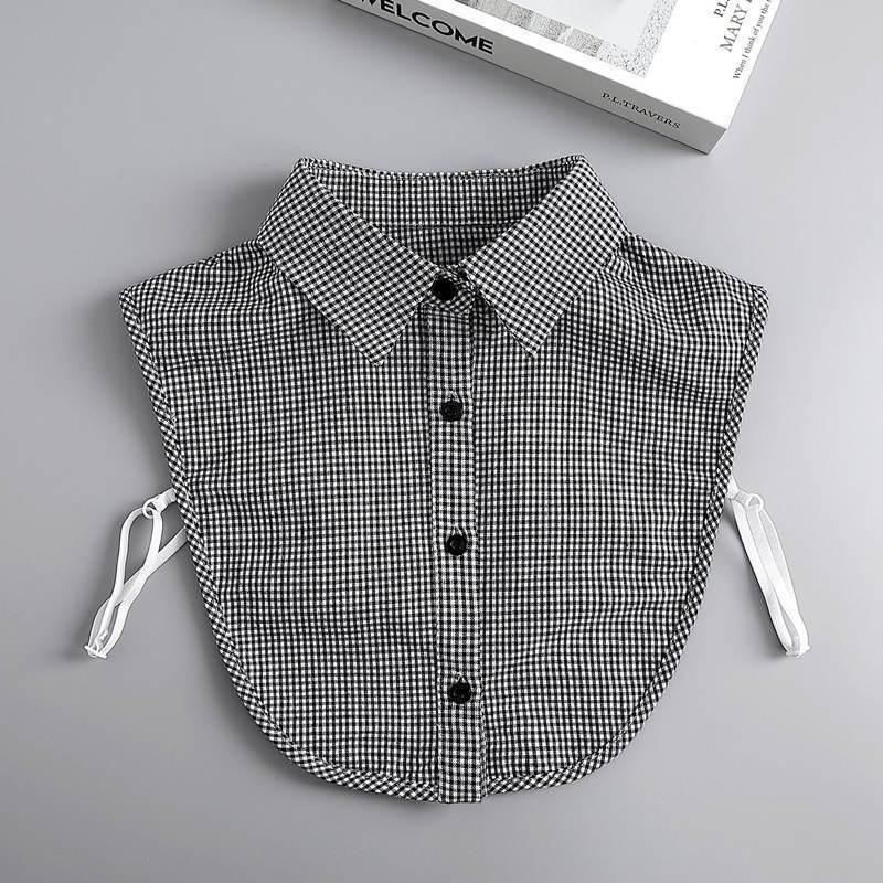 Červený károvaný odnímatelný límec pro dětské svetry a mikiny