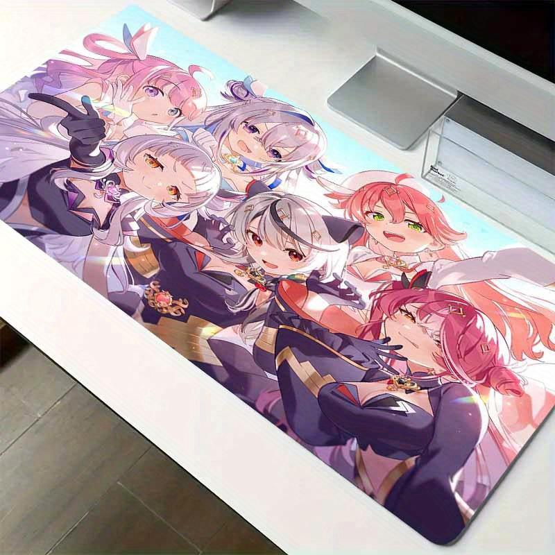 Anime Virtual Group Large Mouse Pad Nonslip Hd Printed Desk Mat For Laptop Pc Gaming Home Office Study Use