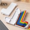 L-Shaped Measuring Guide 7Pcs Paper Crafting Alignment Guides, Ruler Positioning Tool with Storage Box, Multi-Size Easy-to-Carry Kit Scrapbooking Card