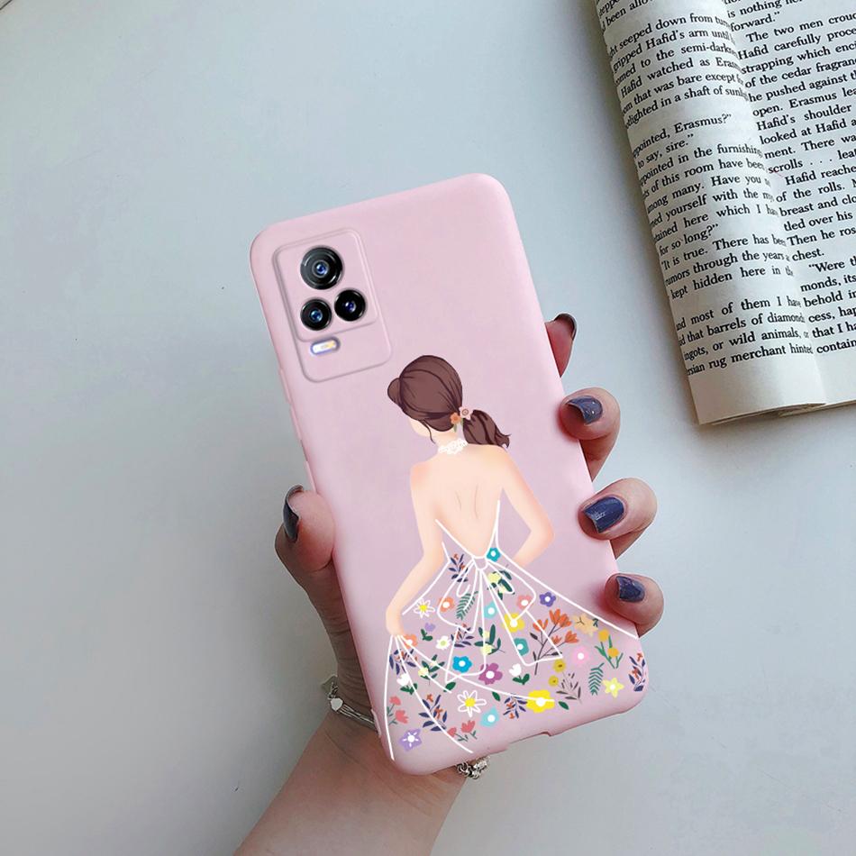 Para Funda Vivo V21e 2021 Gato Flor Suave TPU Fundas de Teléfono Para Vivo V21 V 21 V 21e 4G 5G V2061 V2066 V2108 V2050 Cubierta Trasera Fundas