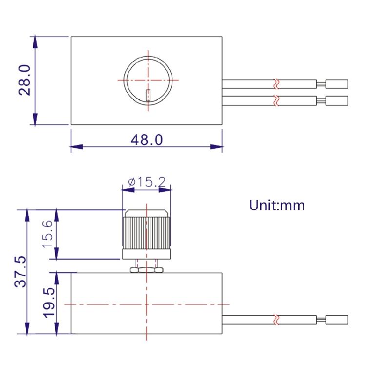LED Dimmer Rotary Switch Replacement 120V/240VAC 300W Stepless Dimming Switch
