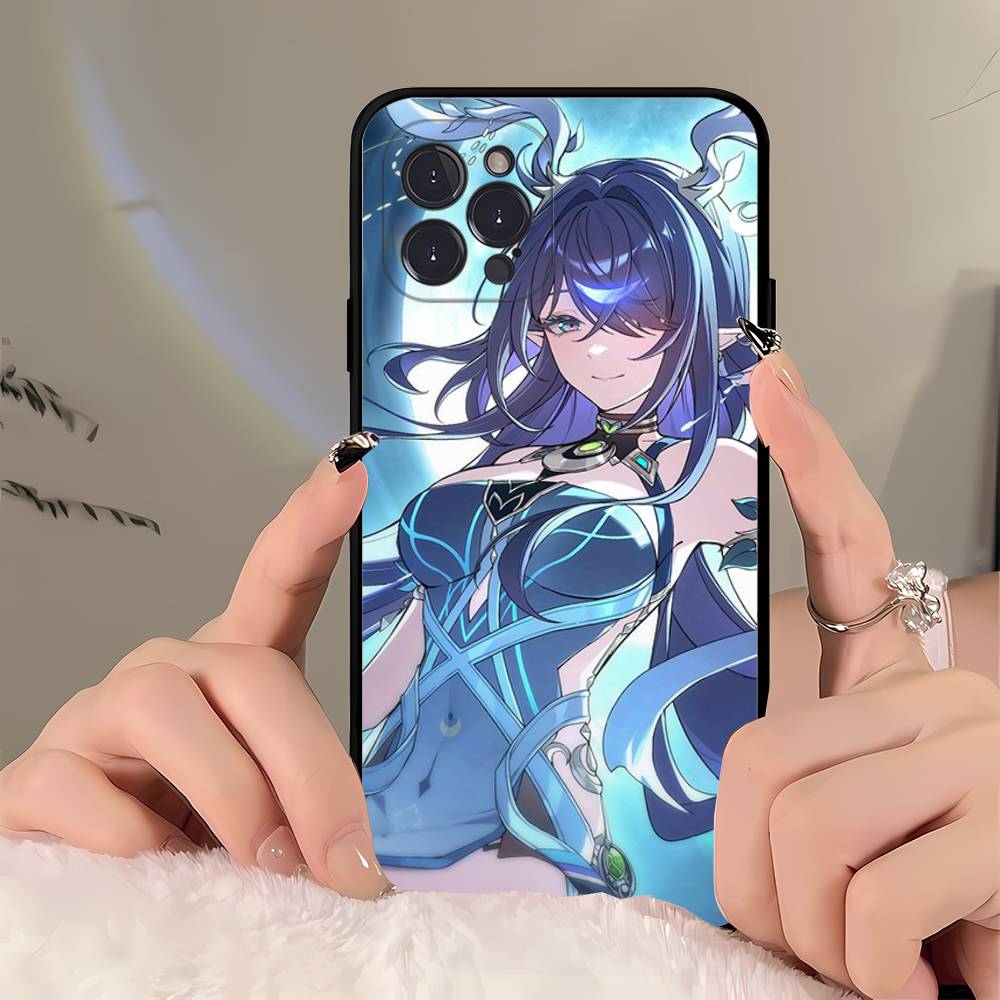 Genshin Impact Song Of The Welkin Moon Phone Case For IPhone 17 Air 16 15 14 Plus 13 12 Mini 11 Pro Max Black Cover