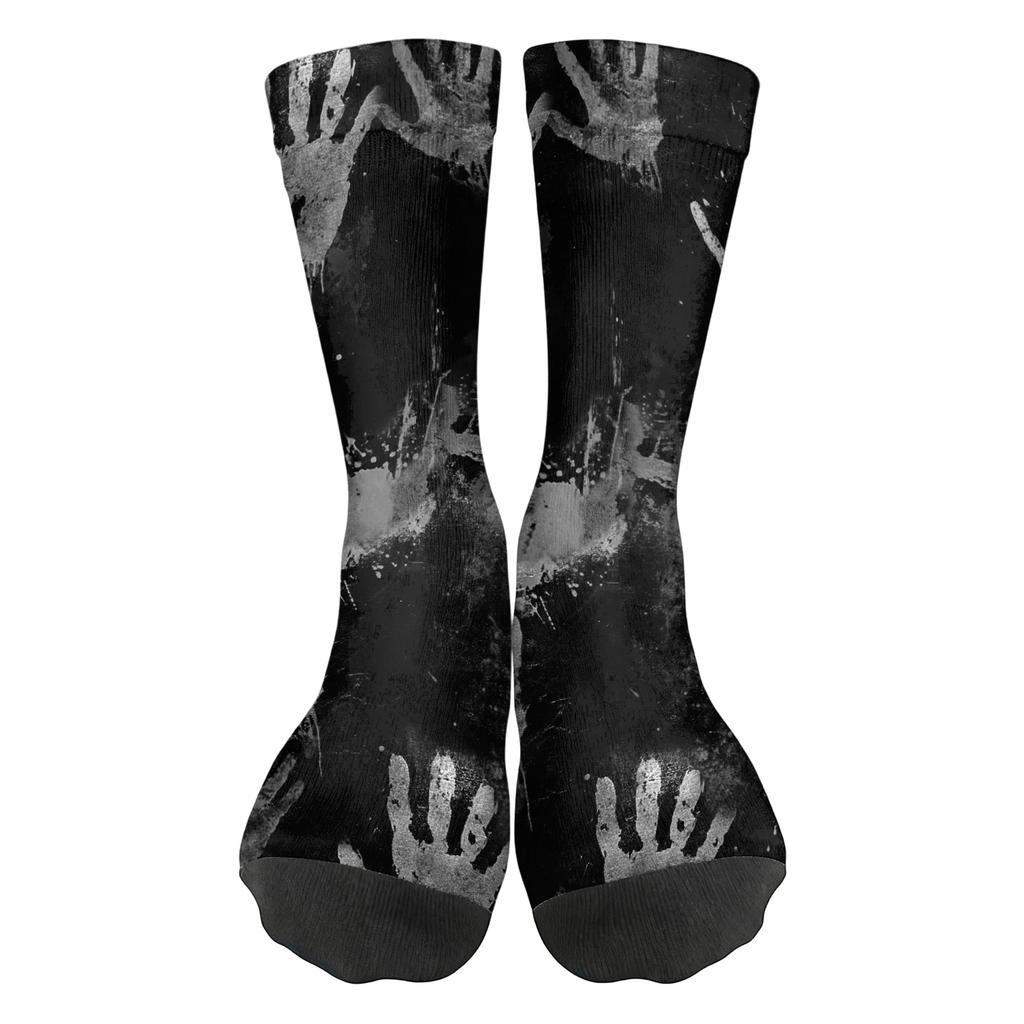 Unisex Crew Socks Breathable Comfortable Fit Mid Calf Socks Halloween Themed Printed Socks with Rose Pattern for Everyday Wear