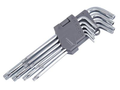 Lochschlüssel 180 mm für TORX-Schrauben, T10 - T50, 9-tlg.