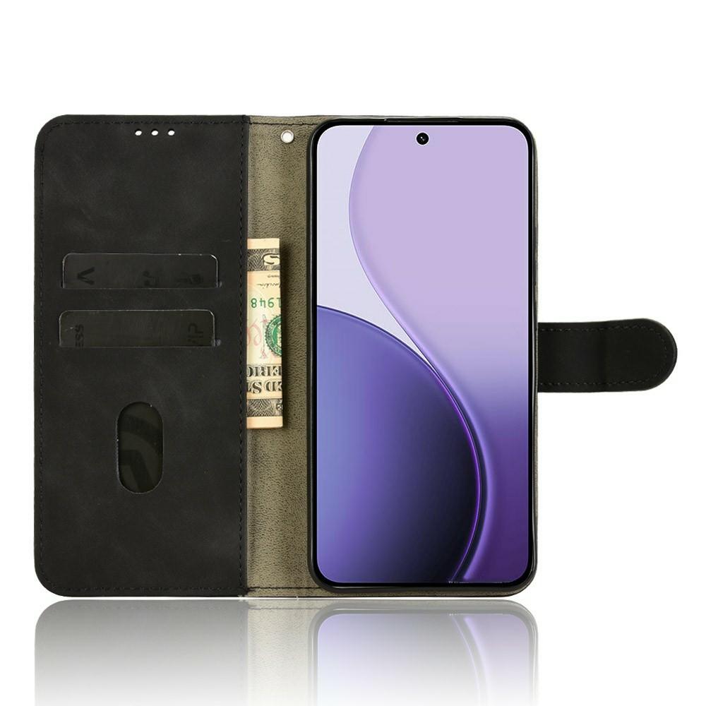 Para Oppo Reno14 Pro 5G (Global) Capa de Couro Sensação de Pele Anti-Queda Carteira Capa Flip para Celular