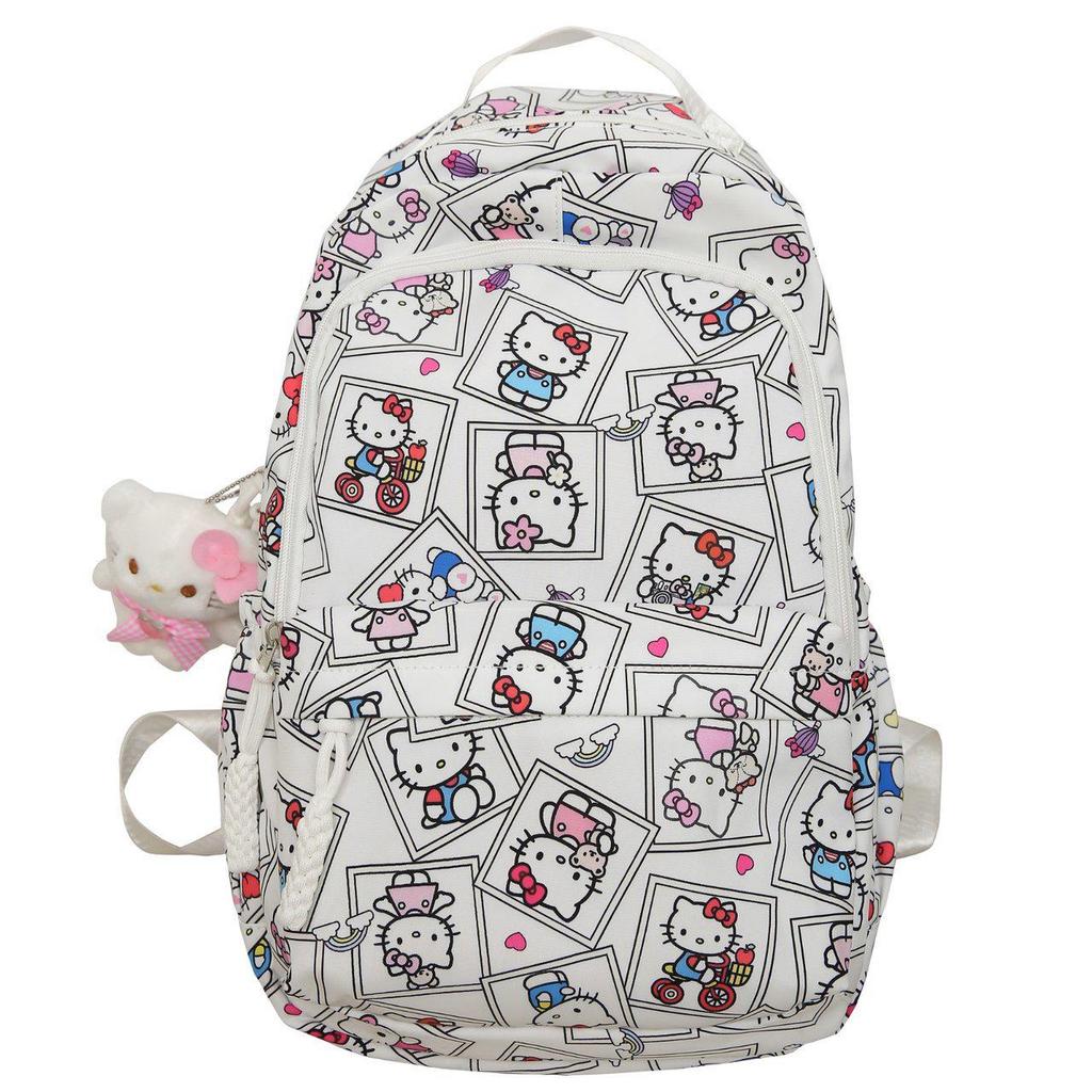 Trendy Cartoon Print Student Backpack: Lightweight, Stylish & Spacious