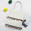 Color Tassel Canvas Bag Fashion One Shoulder Shopping Bag