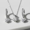 Maison De She Moissanite Set Earrings & Necklace Bling 1 Carat