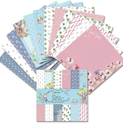 24 Sheets Cartoon Animal Theme Love Heart Craft Paper Pads Cutting Dies Art Background Origami Scrapbooking Card Making