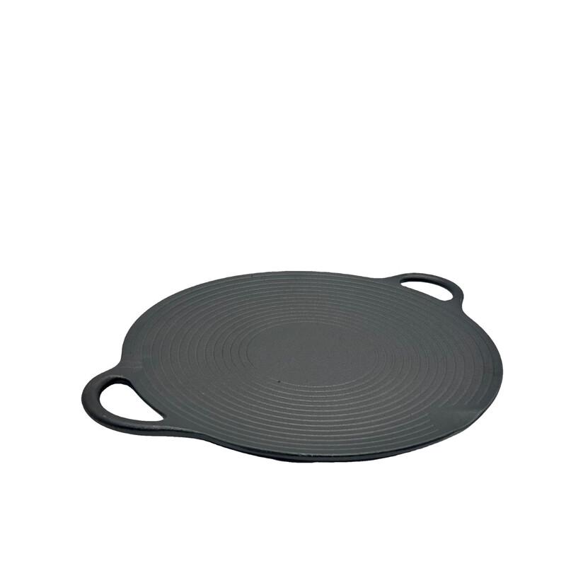 ZISIZ Cast Iron Ribbed Grill Pan